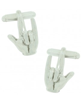 Rock Hand Sign Cufflinks 