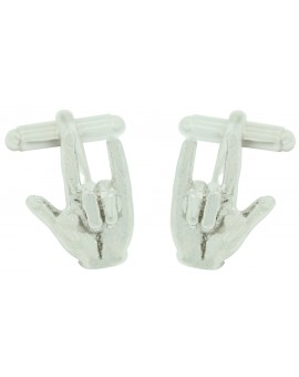Rock Hand Sign Cufflinks  2