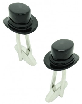 Black Top Hat Cufflinks