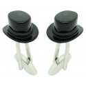 Black Top Hat Cufflinks