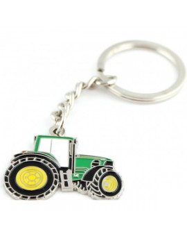 Green Tractor Keychain