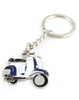 Blue and White Vespa Keychain 