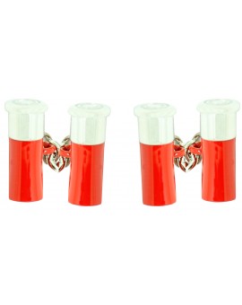 Red Double Gun Cartridge Cufflinks 2