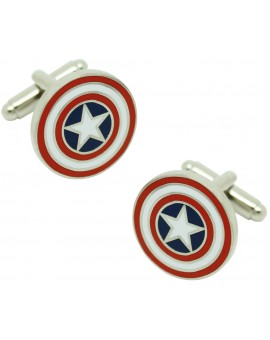 Captain America Shield Cufflinks 
