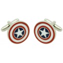 Gemelos capitan america logo detras