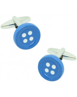 Blue Button Cufflinks 
