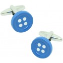 Blue Button Cufflinks 