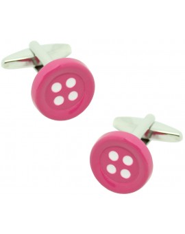 Pink Button Cufflinks 