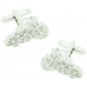 Silver Plated Harley Bike Cufflinks 