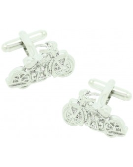 Silver Plated Harley Bike Cufflinks 