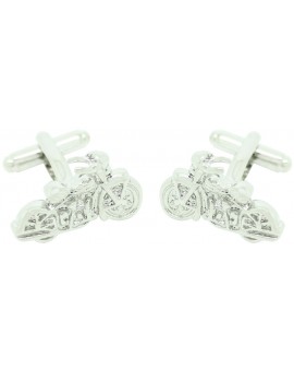 Silver Plated Harley Bike Cufflinks  2