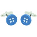 Blue Button Cufflinks 