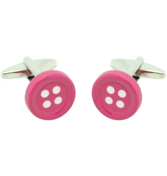 Pink Button Cufflinks 