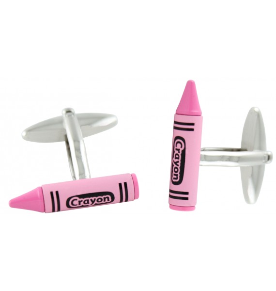 Gemelos lapiz crayon rosa