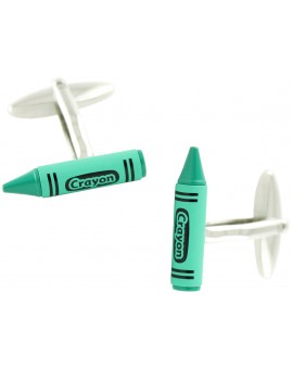 Green Crayon Cufflinks 