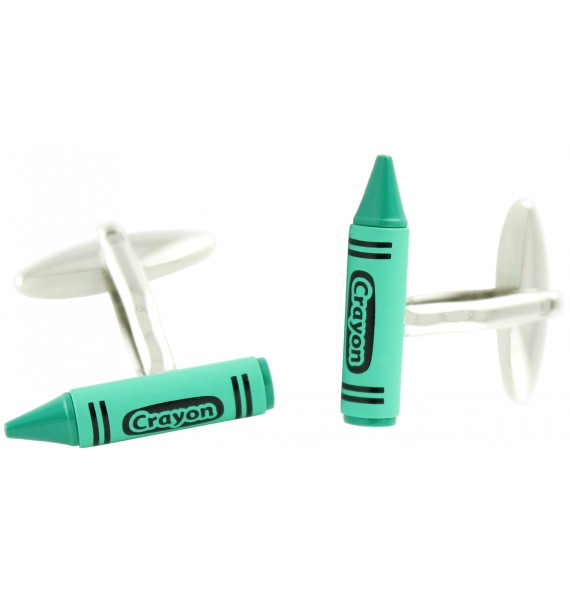 Green Crayon Cufflinks 