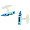 Blue Crayon Cufflinks 