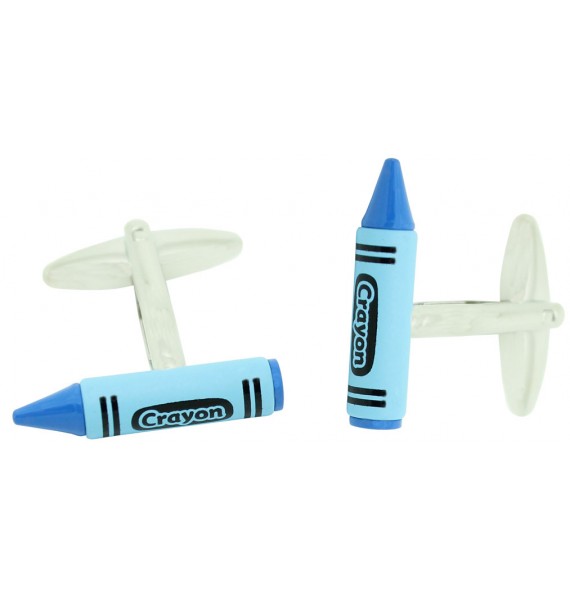 Gemelos lapiz crayon azul