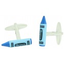 Blue Crayon Cufflinks 
