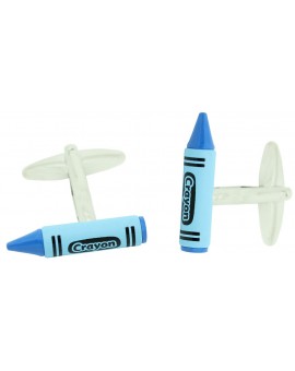 Gemelos lapiz crayon azul