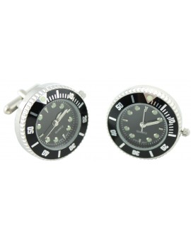 Gemelos para camisa Reloj Sport Negro 2