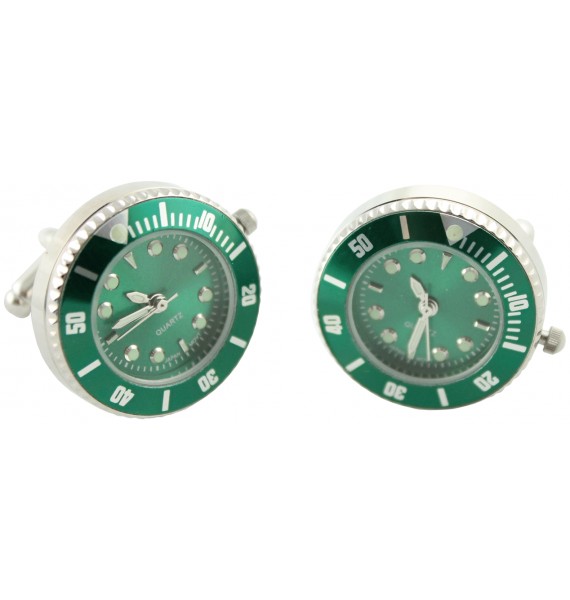 Green Sports Watch Cufflinks 