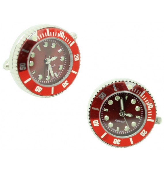 Gemelos para camisa Reloj Sport Rojo