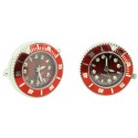 Red Sports Watch Cufflinks 