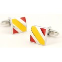 Spain Flag Square Cufflinks 