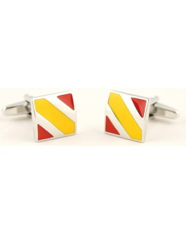 Spain Flag Square Cufflinks  2