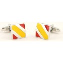 Spain Flag Square Cufflinks 