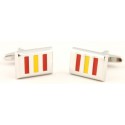 Spain Flag Rectangle Cufflinks 