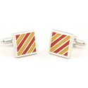 Red and Yellow Square Cufflinks 