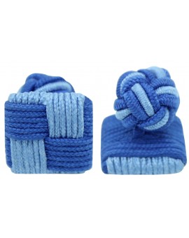 Gemelos Cuadrado Elástico Azul Claro y Azul