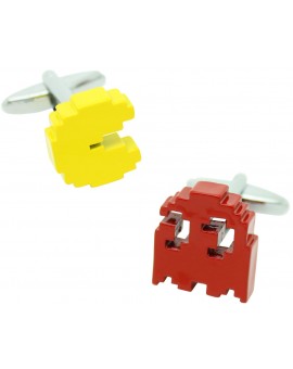 Gemelos Comecocos pacman amarillo y rojo 