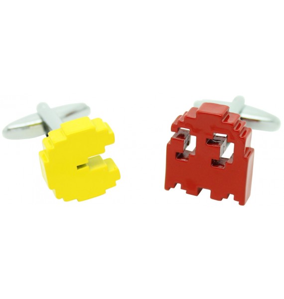 Gemelos Comecocos pacman amarillo y rojo 