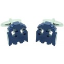 3D Blue Pac-Man Cufflinks