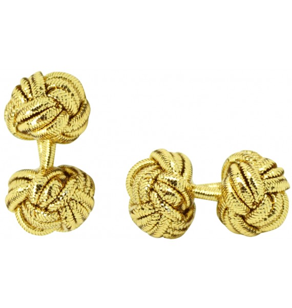 Gold Silk Knot Cufflinks 