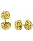 Gold Silk Knot Cufflinks 