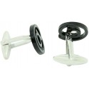 Black At Sign Cufflinks 