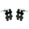 Black Octothorp Symbol Cufflinks 
