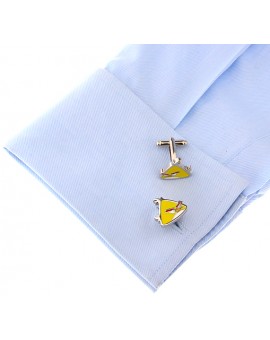 Yellow Angry Birds Cufflinks 2
