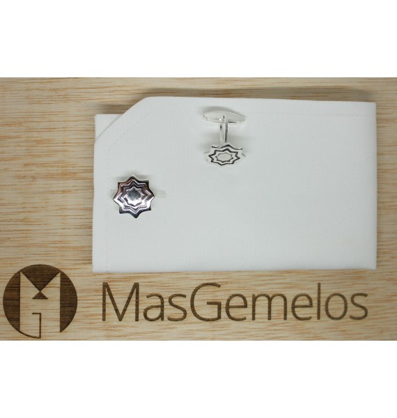 Sterling Silver Star Cufflinks