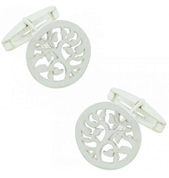 Sterling Silver The Tree of Life Cufflinks