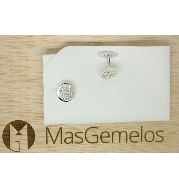 Sterling Silver The Tree of Life Cufflinks
