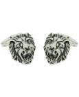 Sterling Silver Lion Head Cufflinks