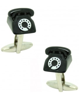 Black Telephone Cufflinks 