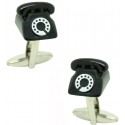 Black Telephone Cufflinks 