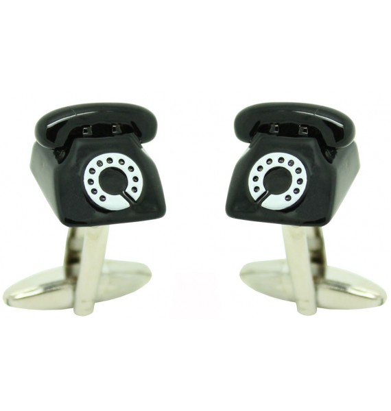 Black Telephone Cufflinks 