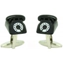 Black Telephone Cufflinks 